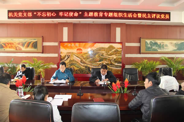隴運集團公司機關黨支部召開“不忘初心、牢記使命”主題教育專題組織生活會和民主評議黨員會